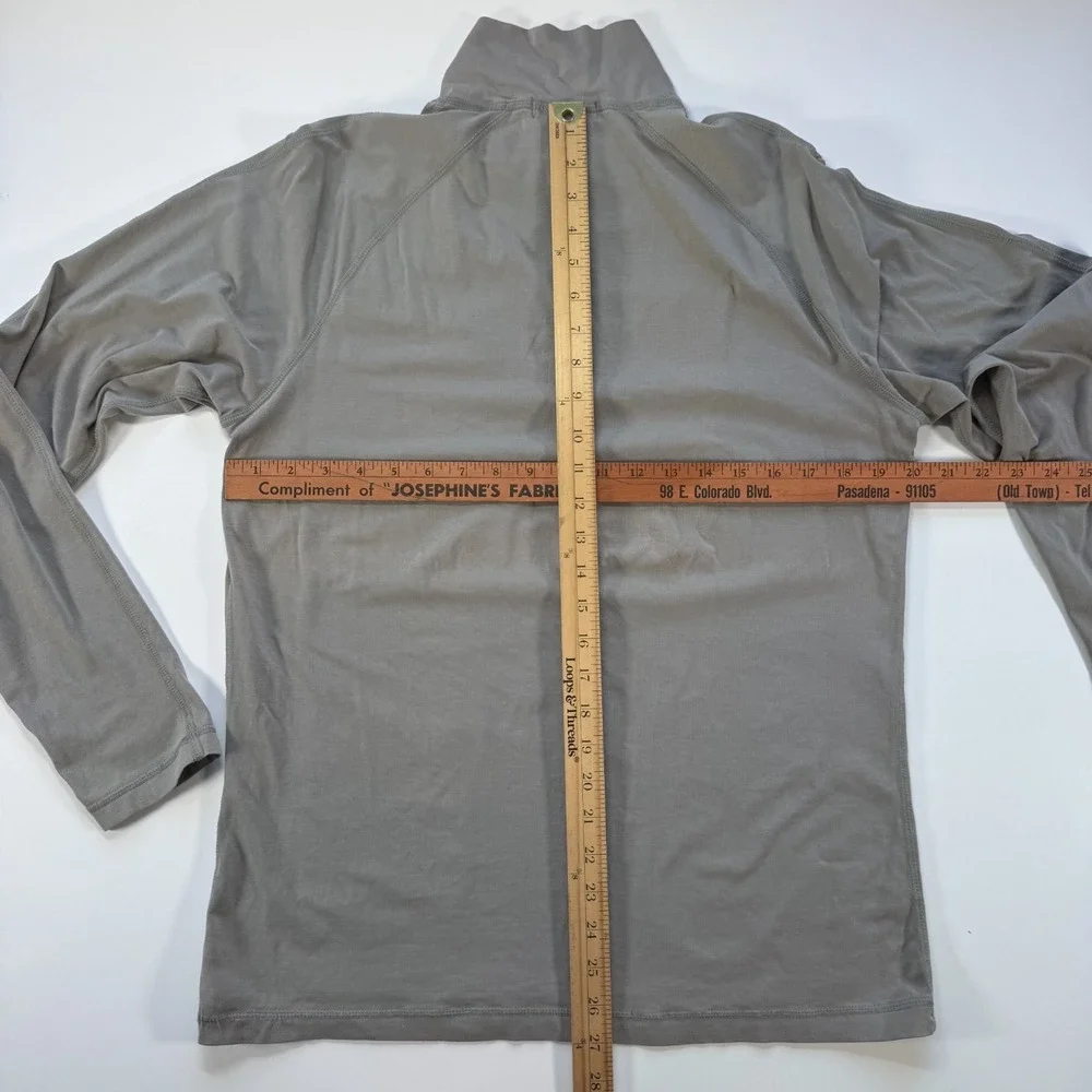 BANANA REPUBLIC Lightweight 1/4 Zip Mens Medium (?) Beige Orange Trim *Read